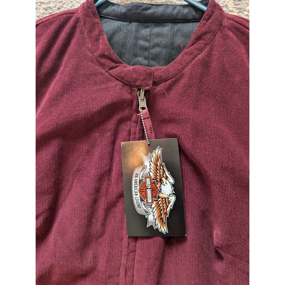 NWT Harley-Davidson Women's Burgundy Corduroy Jacket,Reversible!